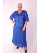 Rea Királykék Flitteres Maxi Alkalmi Ruha