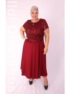 Elli Bordó-Flitteres Alkalmi Maxi Ruha