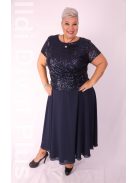 Elli Kék-Flitteres Alkalmi Maxi Ruha