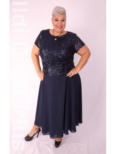 Elli Kék-Flitteres Alkalmi Maxi Ruha