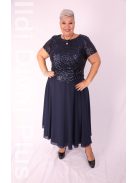 Elli Kék-Flitteres Alkalmi Maxi Ruha