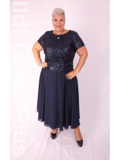 Elli Kék-Flitteres Alkalmi Maxi Ruha