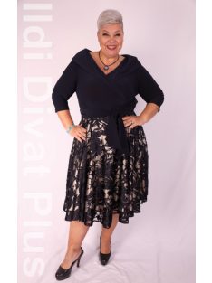 Benitta Kék-Arany Csipkés Ruha