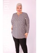 Attene Kék-Beige Mintás Tunika