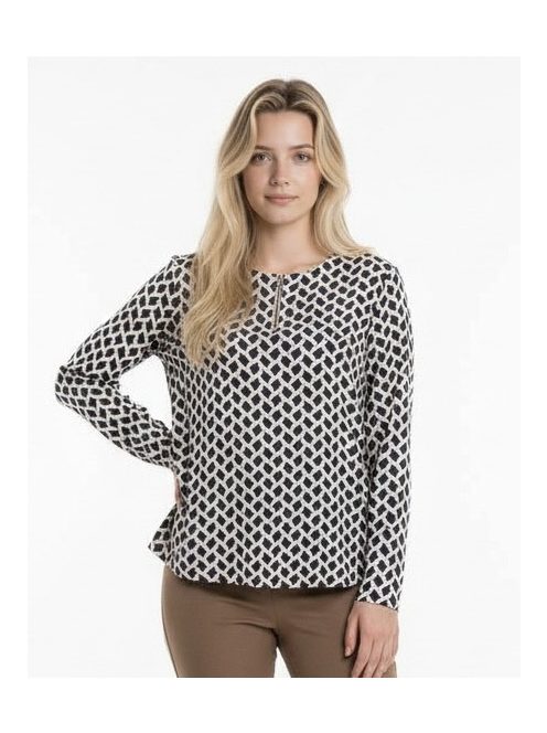 Attene Kék-Beige Mintás Tunika