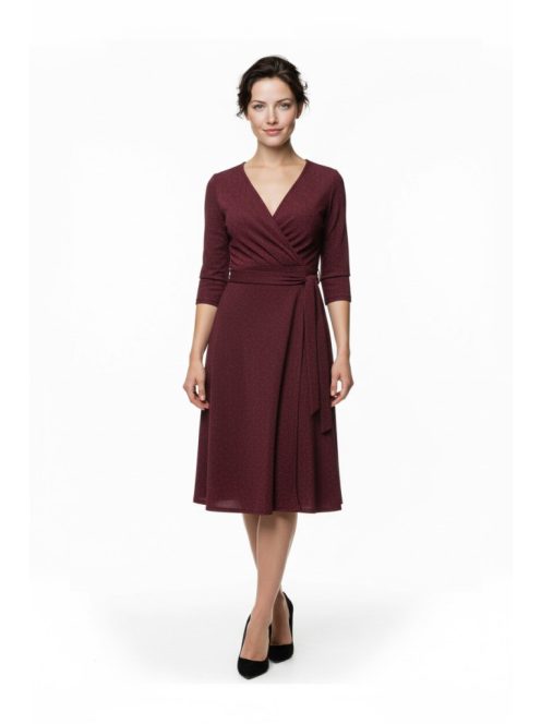 Elegance Bordó-Csillogós Delina Ruha