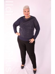 Manda Sötétkék Csillogós Felső