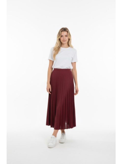 Jagoda Bordó Pliszírozott Szoknya