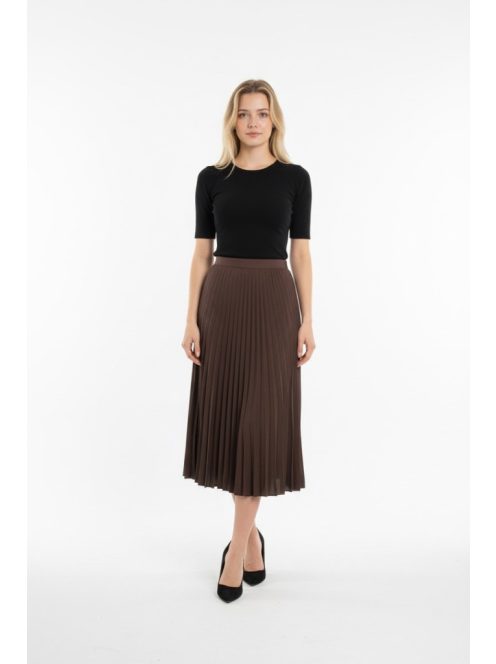 Jagoda Barna Pliszírozott Szoknya
