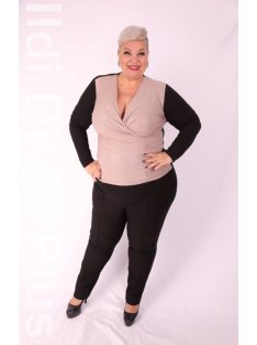 Mandala Fekete-Beige Csillogós Felső