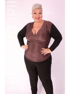 Mandala Fekete-Bronz Csillogós Felső