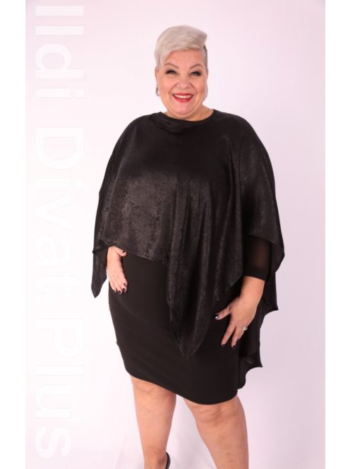 Classis Fekete Selyem Poncsó