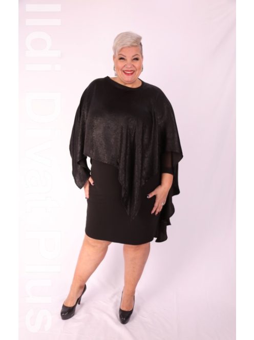 Classis Fekete Selyem Poncsó