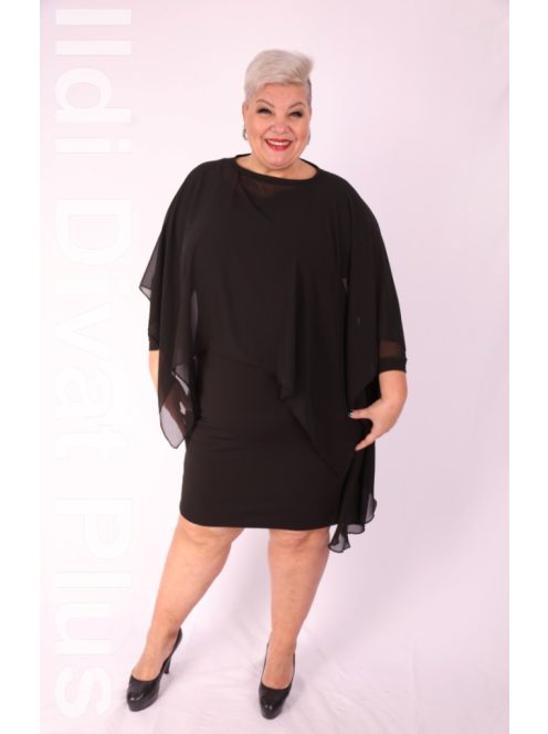 Classis Fekete Muszlin Poncsó