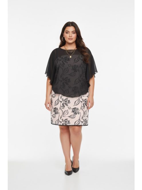 Botega Elena Fekete-Púder Virágos Ruha