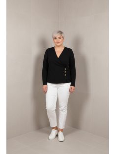 Mandala Fekete Átlapolt Felső