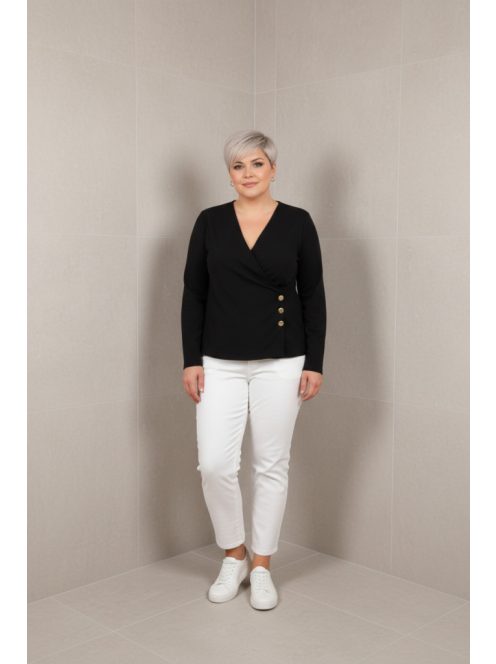 Mandala Fekete Átlapolt Felső