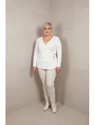 Mandala Fehér Átlapolt Felső