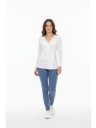 Mandala Fehér Átlapolt Felső