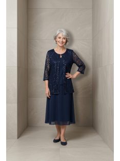 Rea Sötétkék Flitteres Komplé