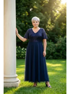 Elli Sötétkék Flitteres Nina Maxi Ruha