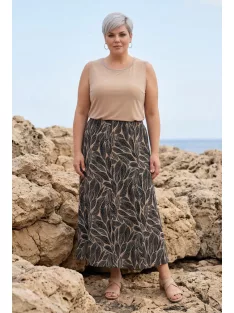 Bler Fekete-Beige Mintás Szoknya