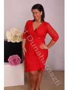 Zita Piros Csipkés Ruha-3XL