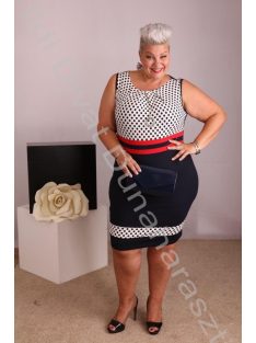 Crafty Clothes Kék-Fehér Pöttyös Ruha