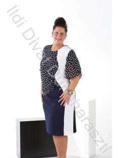 Classis Margó kék-fehér ruha