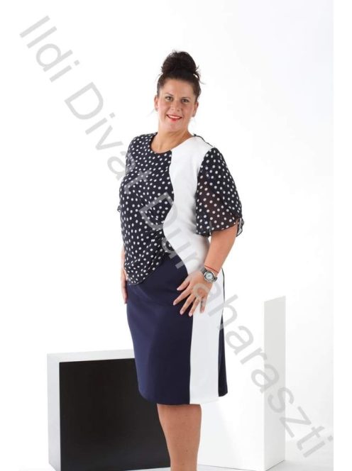 Classis Margó kék-fehér ruha