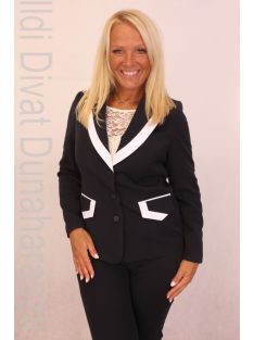 Zseni Modi Kék-Fehér Nadrág Kosztüm