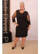 Luzia Fekete Hálós Ujjú Ruha