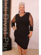 Luzia Fekete Hálós Ujjú Ruha