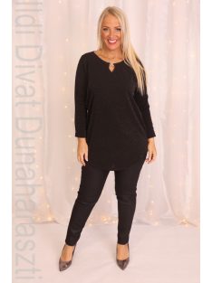 Klaudia Fekete-Ezüst Csillogós Tunika