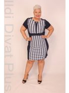 Andrea Kék-Fehér Geomintás Ruha-42
