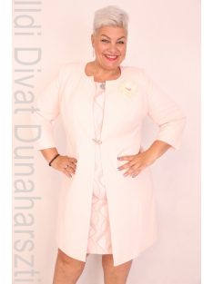 Tomar Style Púder-Fehér Hosszú Kabátos Komplé