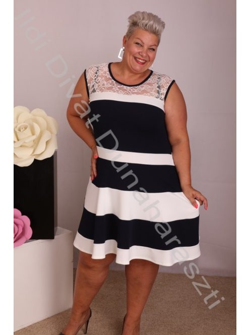 Phardo Kék-Fehér Csipke Ruha