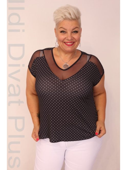 Waxima Kék-Fehér Pöttyös Felső-3XL