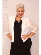 Exclusív Fehér Csipkés Ujjú Blézer-44