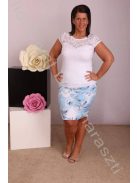 Natali Kék Virágmintás Szoknya