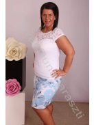 Natali Kék Virágmintás Szoknya