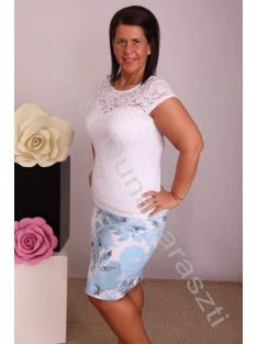 Natali Kék Virágmintás Szoknya