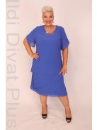 Gabriella Királykék Fodros Aljú Muszlin Ruha-58