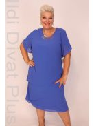 Gabriella Királykék Fodros Aljú Muszlin Ruha-58