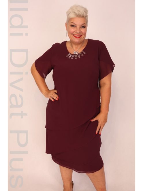 Gabriella Padlizsán Fodros Aljú Muszlin Ruha