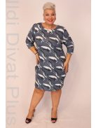 Agatka Kék-Fehér Mintás Ruha