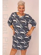 Agatka Kék-Fehér Mintás Ruha