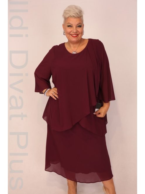 Inez Padlizsán Rakott Muszlin Maxi Ruha