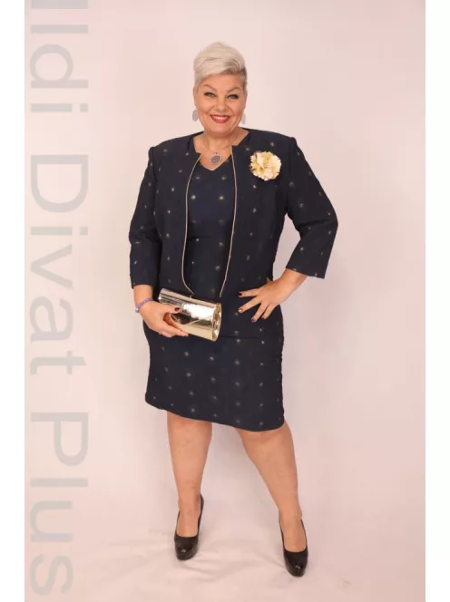 Mamma Mia Kék-Arany Mintás Komplé