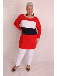 Caremo Ingrid Piros-Fehér-Kék Tunika